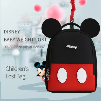 Disney Baby Mickey Mugursoma Modes Toddler Anti Zaudēja Mugursoma Bērnu Multfilmas Modelis Bērniem Schoolbag Bērniem, Pastaigas Siksnas Soma