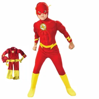 Cosplay Le flash Muskuļu Supervaroņa Kostīms, Halloween Puse Bērnu Karnevāla Muskuļu Kostīms