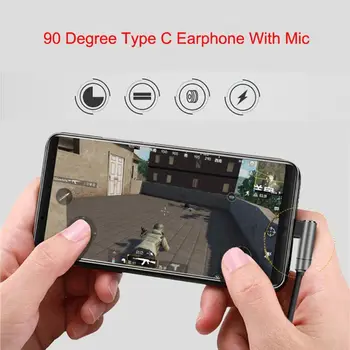 90 Grādu Spēle Austiņas Dziļi Bass Metāla auss Earbuds Mikrofons Skaļuma Kontrole Xiaomi MI 6 6X 8 Sajauc 2 2S 3. Piezīme
