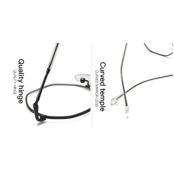 Retro Anti Zilā Gaisma Brilles Rāmis Metāla Kārtas Optisko Laukumā Sepectacles Vienkāršā Brilles Briļļu Vīriešiem Sievietēm Unisex