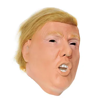 2019 Karstā Pārdot Augstas Kvalitātes Gumijas Maska Reāli Box Dāvanu Halloween Puse Kleita No Lateksa, Donald Trump Maska