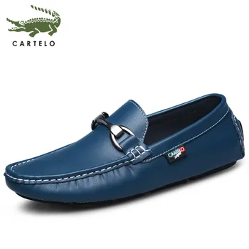CARTELO vīriešu kurpes business classic zirņi apavi viens pedālis slinks biznesa ikdienas apavi vīriešiem