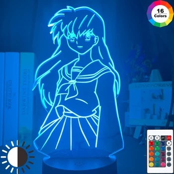 Kagome Higurashi Attēls Meitenes Led Nakts Gaisma Kopmītnes Dekori Gaismas Atdzist Birthday Dāvanu Bērnu Bērni Nightlight 3d Lampas Inuyasha