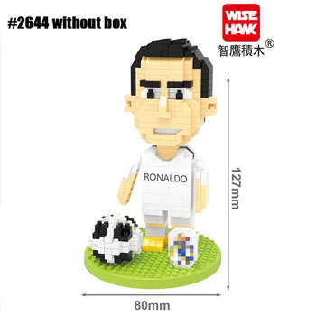 Wisehaw Jauno Futbola Spēlētāju Zvaigžņu Celtniecības Bloki Attīstīt Hobiji DIY 3D Modeli Mini Ķieģeļi Rotaļlietas Bērniem Bloku Veidot Bērniem Dāvanu