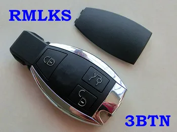 RMLKS 3 4 Pogu Nomaiņa Tālvadības Atslēgu Apvalks Gadījumā Fob piemērots Mercedes Benz BGA, Smart Key Card Segtu Neslīpēts Asmens