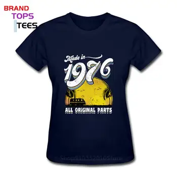 Camiseta Vintage Izgatavots 1976. gadā Visas Oriģinālās rezerves Daļas, T krekls sievietēm Dzimšanas dienu T-krekls Retro Classic Draugs Īpašu dāvanu krekls