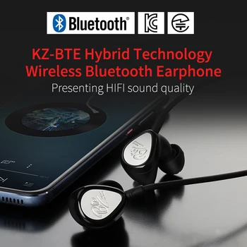 Kz Bte 1dd + 1ba Austiņas Bluetooth Bezvadu Austiņas Austiņas / Aptx Sporta Hifi Bass Austiņas Telefoniem Un Mūzikas
