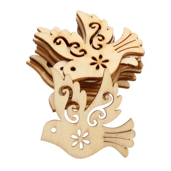Paloma de la paz grēks terminar de moda, piezas de madera Dabas, adorno de madera, artesanías, fabricación de tarjetas, decoraci