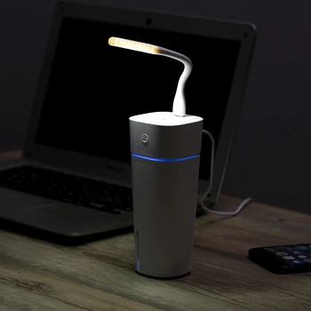 USB LED Lampa Ultraskaņas gaisa mitrinātāju ar Gaisa Attīrītājs ar USB Ventilators 240ML 3 In 1 Daudzfunkciju Mini Aromātu gaisa mitrinātāju, Migla Maker