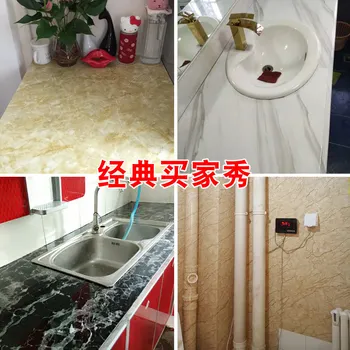 80cm Sabiezējumu ūdensizturīgs marmora zīmējumu, uzlīmes, virtuves eļļa-pierādījums, ministru kabineta tabula mēbeles renovācijas tapetes pašlīmējošas