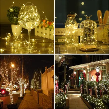 50-500 LED Āra Saules Lampas Pasaku String Apgaismojums Ūdensnecaurlaidīgs 8 Režīmi Brīvdienu Ziemassvētku Puse, Istabas Dekoratīvie DIY Garden Light