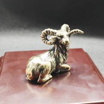 Antīka Misiņa Antelop Statuja Maza Rakstāmgalda Rotaļlietas, Rotas Vintage Vara Dzīvnieku Kazu Figūriņas Figūriņas Prese Mājas Dekoriem
