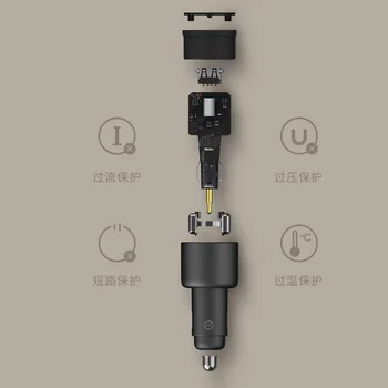 Xiaomi Mijia Automašīnas Lādētājs 100W 5V 3A Dual USB Ātrās Uzlādes QC Lādētāja Adapteri iPhone, Samsung, Huawei Viedtālrunis Xiaomi