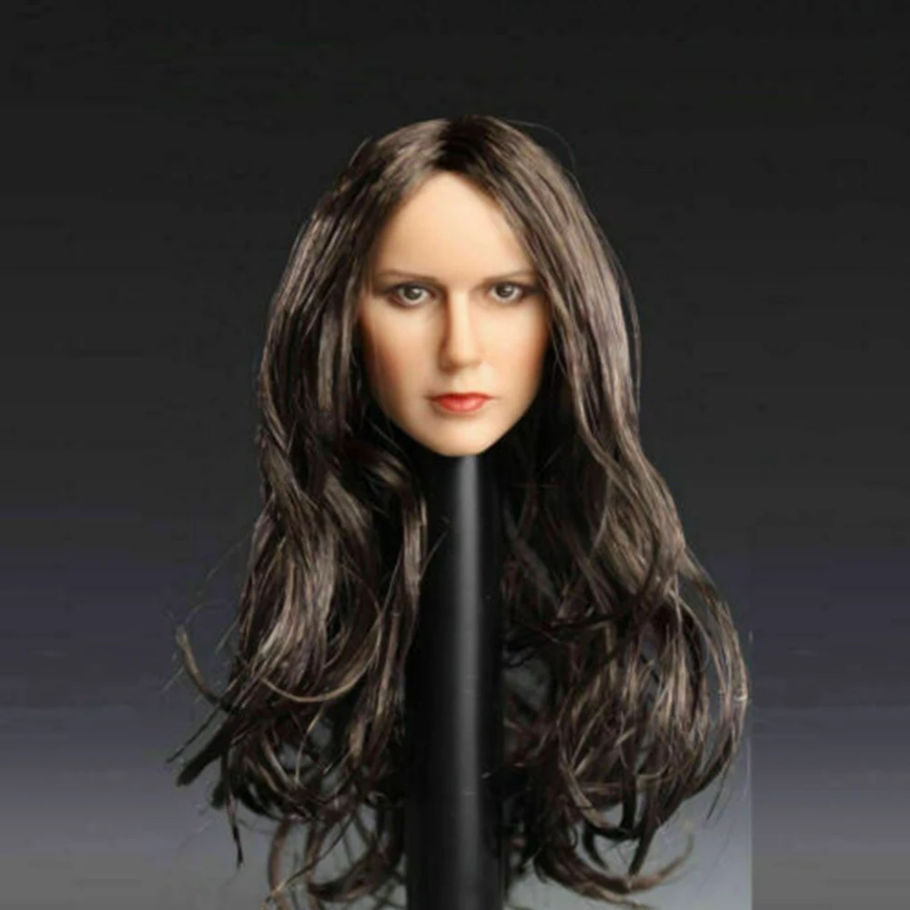 1/6 mēroga gari mati sieviešu galvas skulptūru 12 collu rīcības attēls HT ķermeņa piederums modelis
