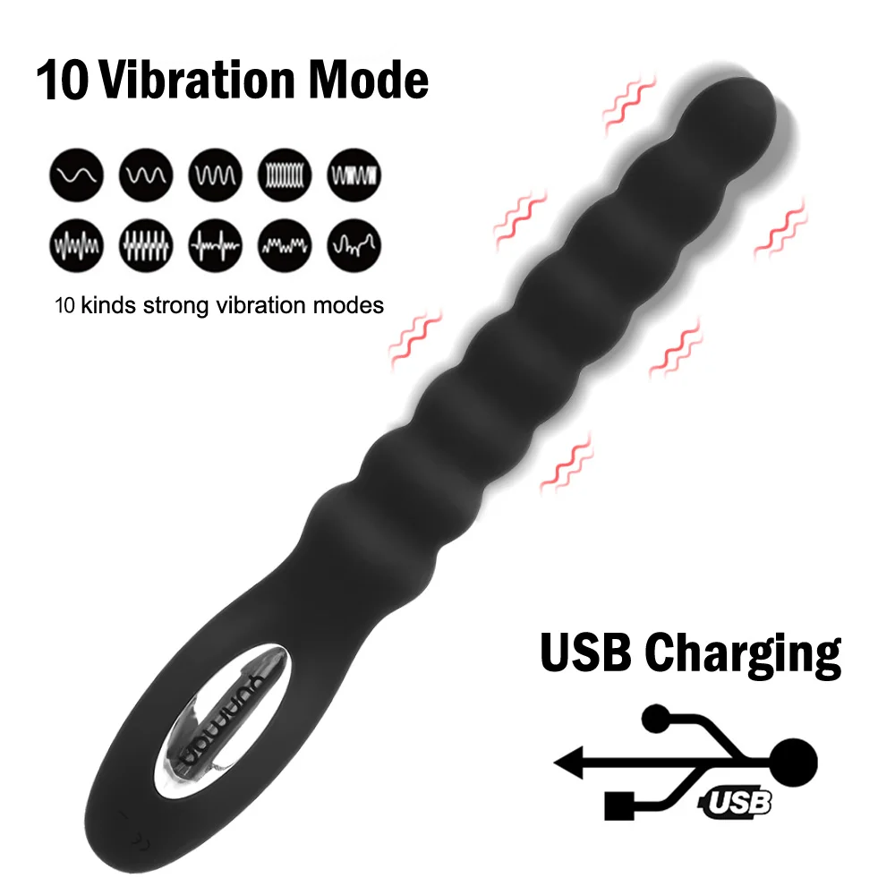 10 Ātruma Anālais Vibrators Dual Mehānisko Butt Plug Uzlādējams Vīriešu Vibrējošo Anālo Dildo Prostatas Massager Pāriem Unisex Seksa Rotaļlietas