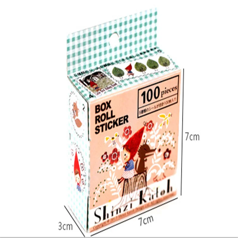 100gab/box Skaisto Japāņu Karikatūra Dienasgrāmata Līmi Scrapbooking Dekoratīvās DIY Uzlīmes