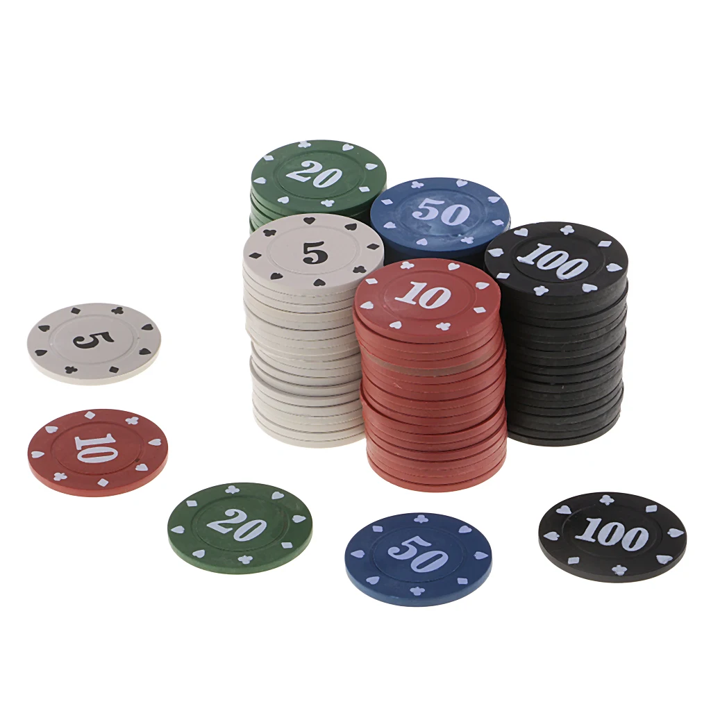 100gab Texas Poker Mikroshēmu Skaitīšanas Bingo Mikroshēmas Komplekti, Kazino, Izklaides Piederumi, Kārtis, galda Spēles