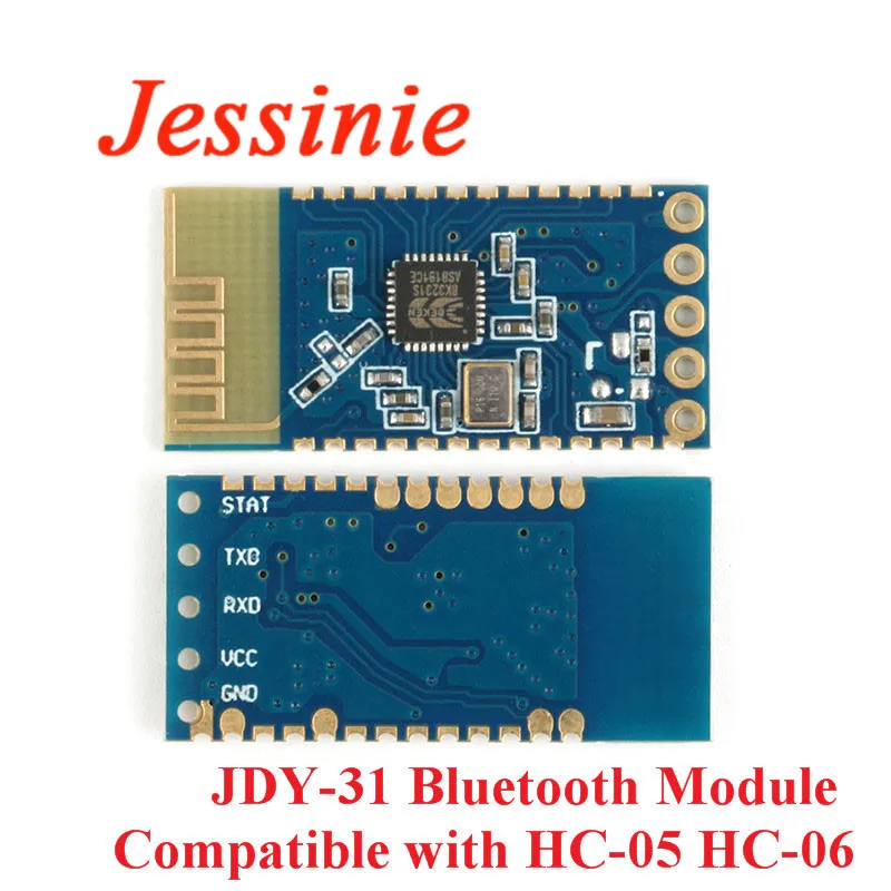 10pcs JDY-31 Bluetooth 3.0 HC-HC 05-06 Bluetooth Modulis Seriālā Porta 2.4 G SPP Pārredzamu Pārraidi Saderīgu HC 05 06 JDY-30