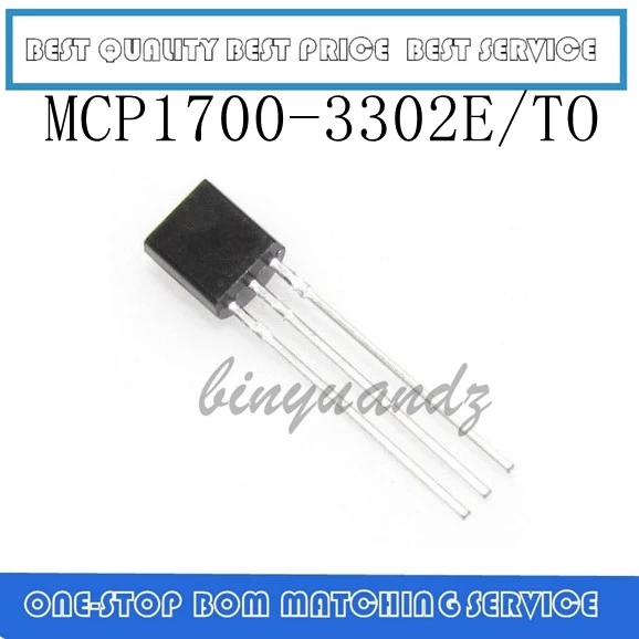 10PCS~100GAB MCP1700-3302E MCP1700-3302E/UZ TO-92
