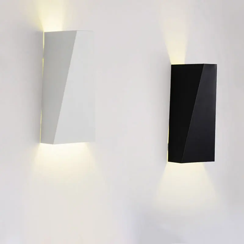 10W Mordern Led Sienas Apgaismojuma Dual-Galvas Ģeometrija Sienas Lampas, Brā, lai Zāle, Guļamistabas koridora lampas, tualete, vannas istaba galda lampas