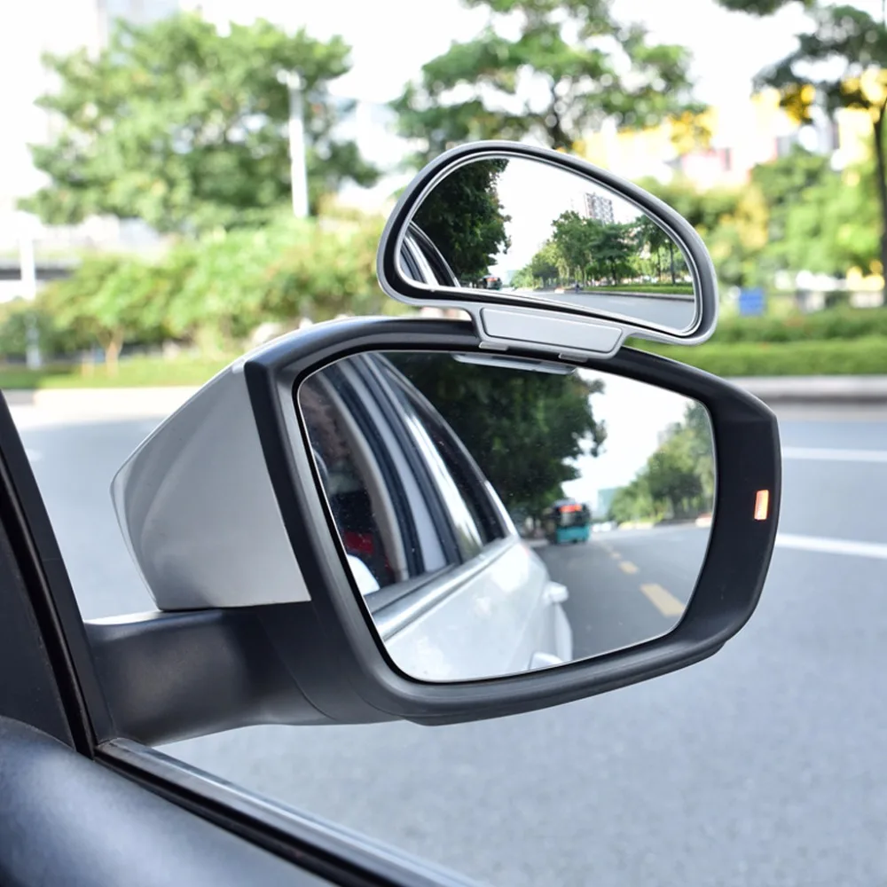 1Pc Automašīnu Transportlīdzekļa Universālā Kreisajā/Labajā Pusē Blind Spot Spogulis Regulējams Platleņķa Skatu Drošības Apsildāmi Spoguļi, Melns/Sudraba C45