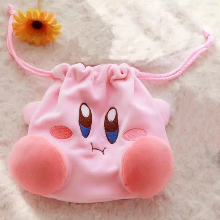1Pc jaunu Karstā pārdošanas Kirby Star Plīša Maku Kirby Plīša Aukliņu Kabatas Aukliņu Soma Plīša Monētu Maisu Monēta Maku Plīša Rotaļlietas, dāvanu