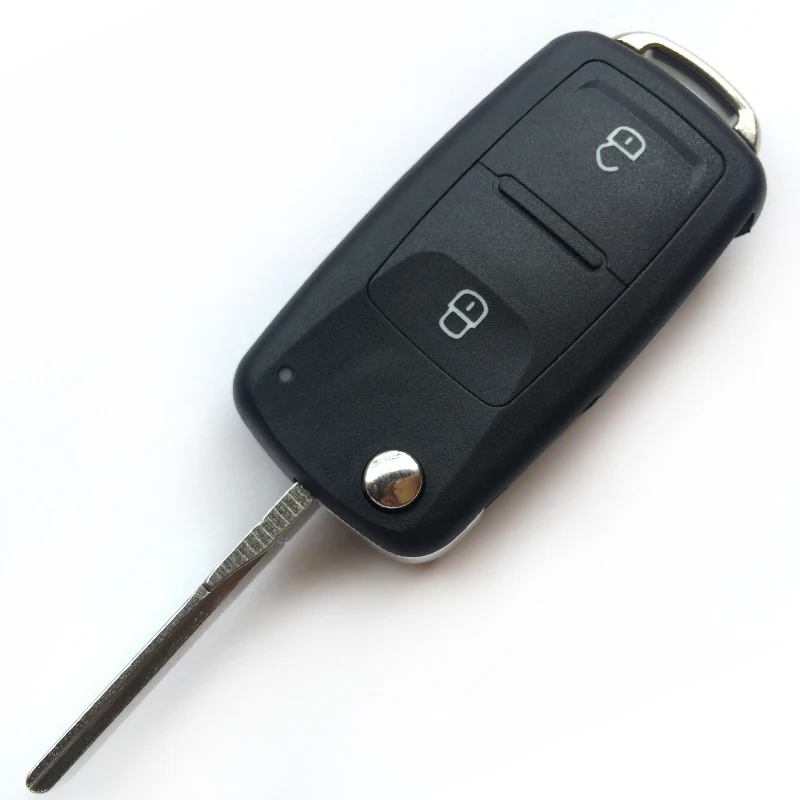 2/3 Pogas Tālvadības atslēgu Fob apvalka Skoda Octavia VW Volkswagen Golf Mk6 Tiguan Polo, Passat CC, SEAT Rezerves Auto Taustiņu Gadījumā