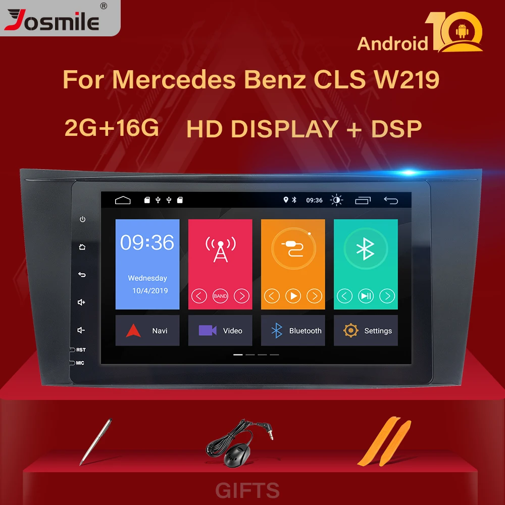 2 din Android 10Car Radio, GPS For Mercedes BenzE-klase W211 E200 E220 E300 E350 E240 E280 CLS KLASES W219 Multivides stereo Audio