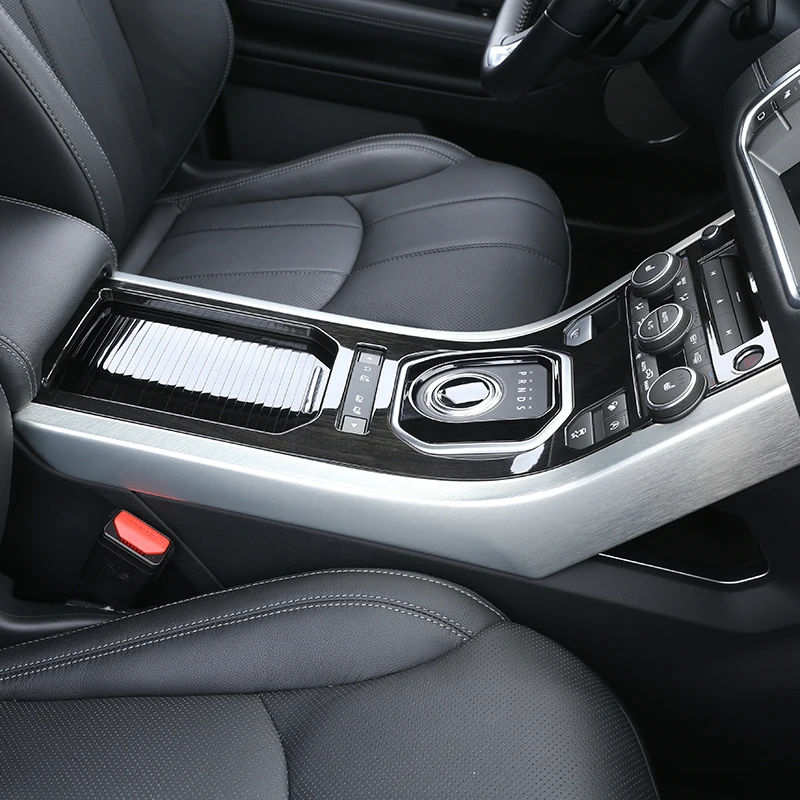 2 Gab Par Land Rover Diapazons Rover Evoque Auto-Stils 2012-2017 ABS Centra Konsole Rīku Panelis Chrome Dekoratīvais Vāciņš Melns