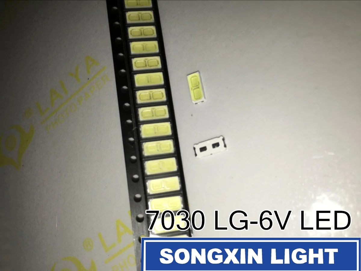 200 GAB. Apkope LG LED LCD TV backlight lampas ar gaismas diožu 6V caurules 7030 SMD krelles