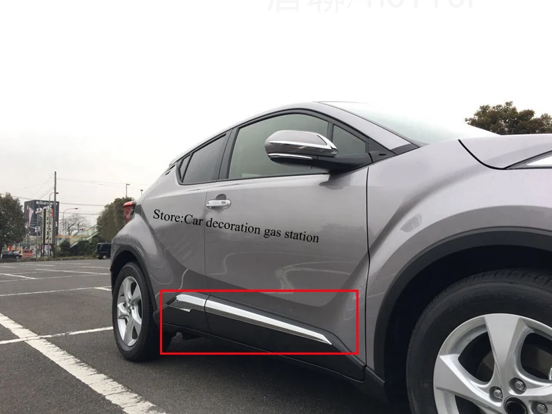 2016 Chrome Durvju Sānu Apdares Segtu Molding PAR Toyota C-HR CHR 2017 auto Stils Aksesuāri