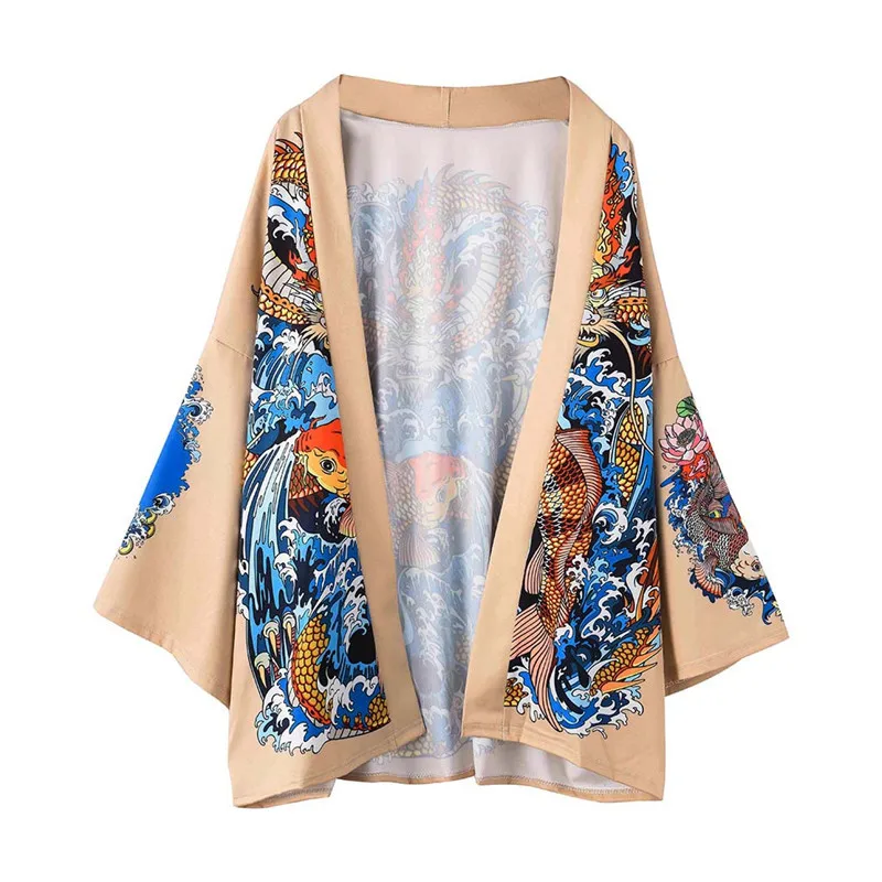 2020 Vīrieši Sievietes Modes Jaka Japāņu Stila Gadījuma Kimono Streetwear Japāna Harajuku Anime Plānas Drēbes, Drēbes