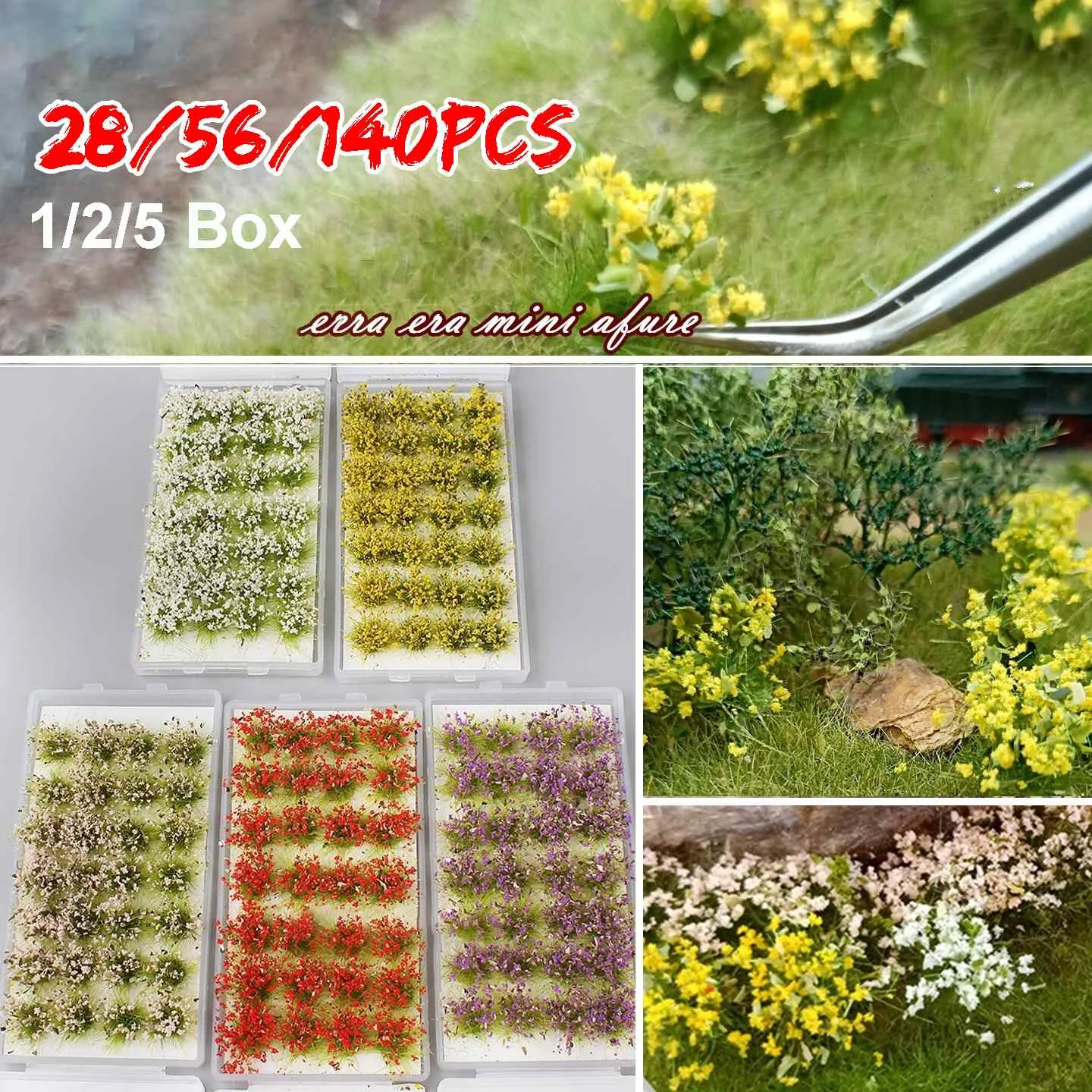 28pcs Modelis Skatuves Reljefa Ražošanas Simulācijas Ziedu Kopu Savvaļas Rožu Ziedu DIY Miniatūra Ainava Materiāls