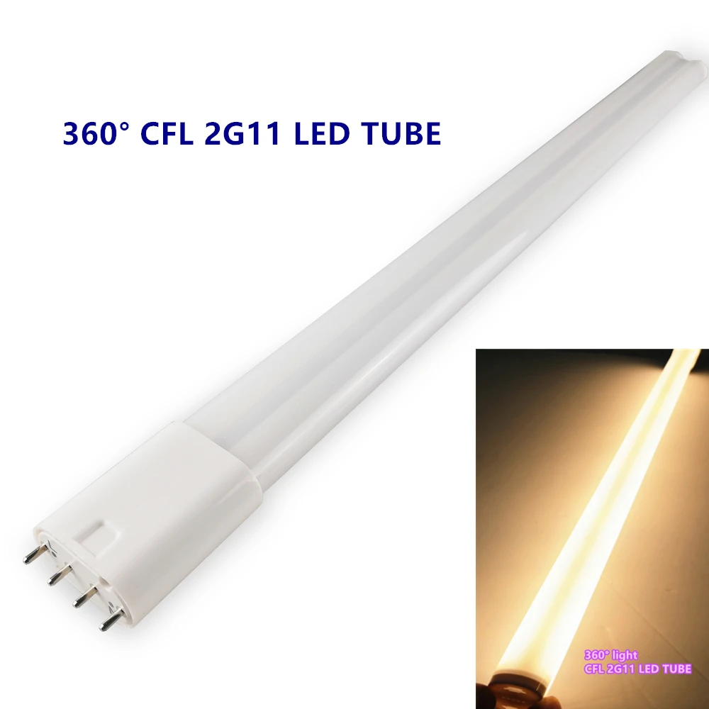 2G11 PL-L gaismas 4 adatas 2g11 bāzes led CFL nomaiņa 360 grādu 2g11 led dienas gaismas lampa 6W 10W 14W 18W 20W LED 2G11 Tubo 220V 230V