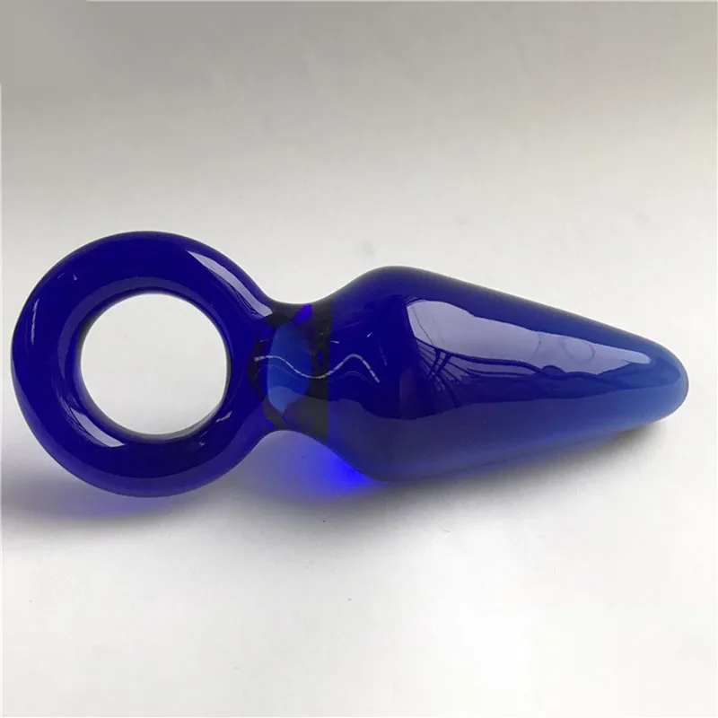3 krāsu stikla butt plug ar pull gredzenu anālās bumbiņas, anālās plug stikla dildo g spot prostatas massager anālās seksa rotaļlietas pāriem