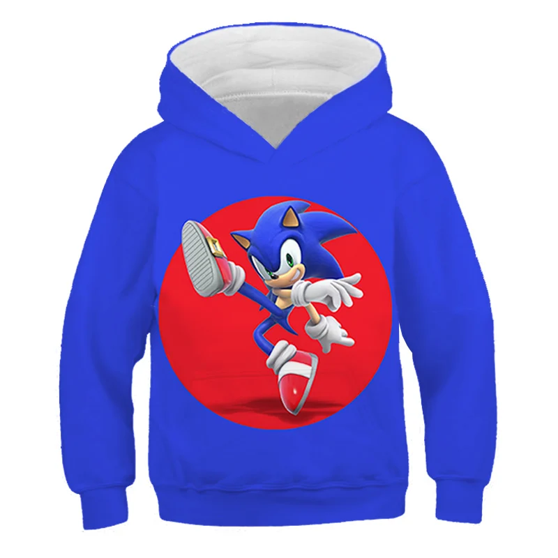 3D Baby Zēnu Drēbes Sonic Ezis Hoodies Smieklīgi Bērniem, Apģērbs Anime Sonic Mario Rudens sporta Krekls ar garām Piedurknēm Augšu