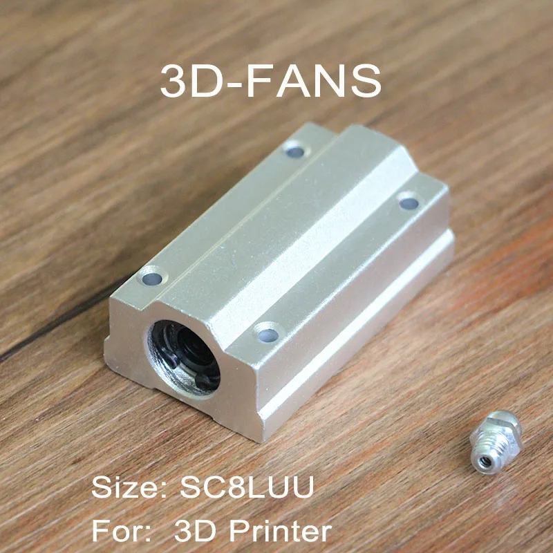 4gab/daudz SC8LUU 8mm Lineāru Kustību ar Lodīšu Gultņiem, Slaidu Krūmi Lineāro Vārpstas Par CNC 3D Printeri
