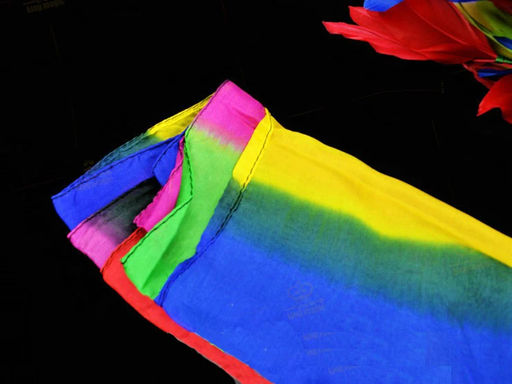 5 Metru Rainbow Magic Zīda Šalle Multicolor ultra-plānām Šallēm, Burvju Triki Posmā Slēgt Burvju Butaforijas Magia Dāvana Bērnam
