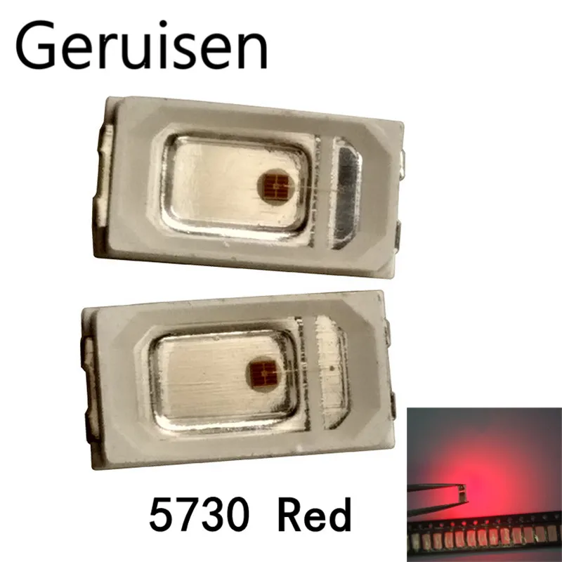 5630/5730 SMD/SMT LED SMD Red 5730 LED Virsmas Mount 2.0 Red~2.6 V 620-625nm Ultra Birght Led Diodes Mikroshēmu 5730 Red 2000PCS