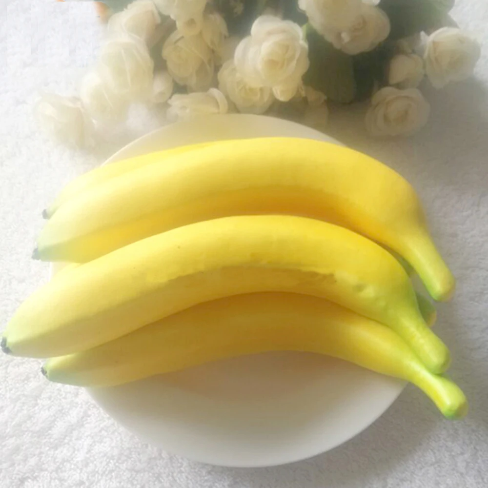 5gab 20cm gari mākslīgie augļi Plastmasas Viltus Augļu mākslīgo banānu&mākslīgie plastmasas viltus imitētu banānu