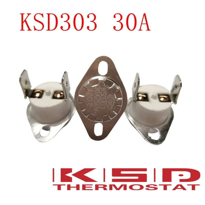 5gab/daudz KSD301/KSD303 40-13 5Degree pēc Celsija 30A250V N. C. Normāli Slēgts Keramikas Temperatūras Slēdzis Termostata kontroles slēdzis