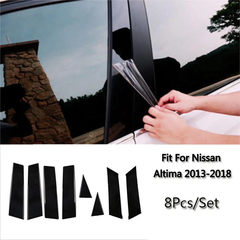 8PCS Pulēta Pīlārs Amata piemērots 2013-2018 Nissan Altima Durvju Logu Apdare Vāciņu