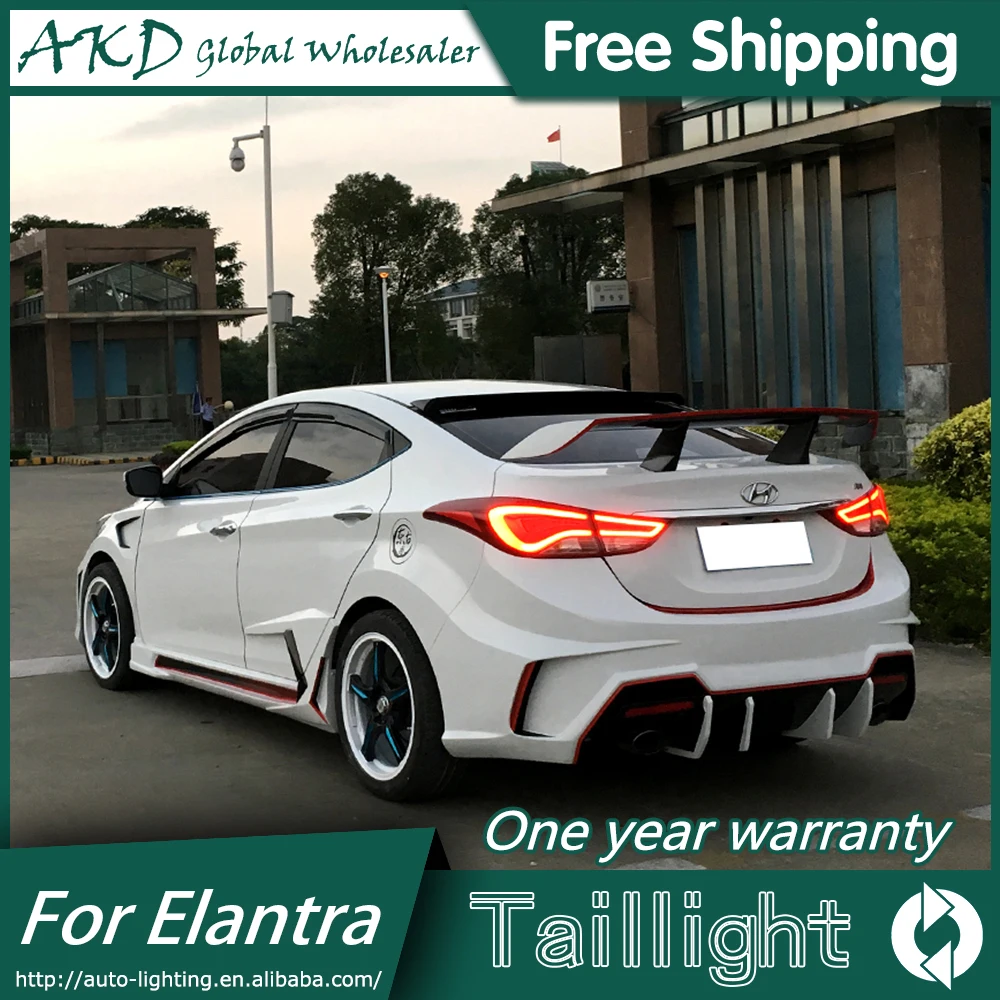 AKD Car Styling par Hyundai Elantra Aizmugurējie Lukturi 2012. - 2016. gadam LED Elantra Astes Gaismas, Aizmugurējie Lukturi dienas gaitas lukturi+Bremzes+Parks+Signāls