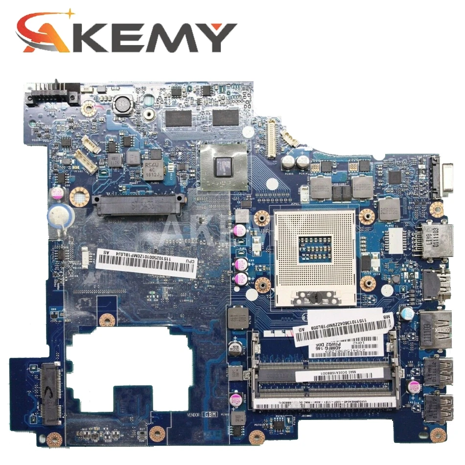 Akemy augstas kvalitātes PIWG2 LA-6753P Lenovo Ideapad G570 Klēpjdators Mātesplatē HM65 PGA989 DDR3 HD6370 1GB Pilnībā Pārbaudīta