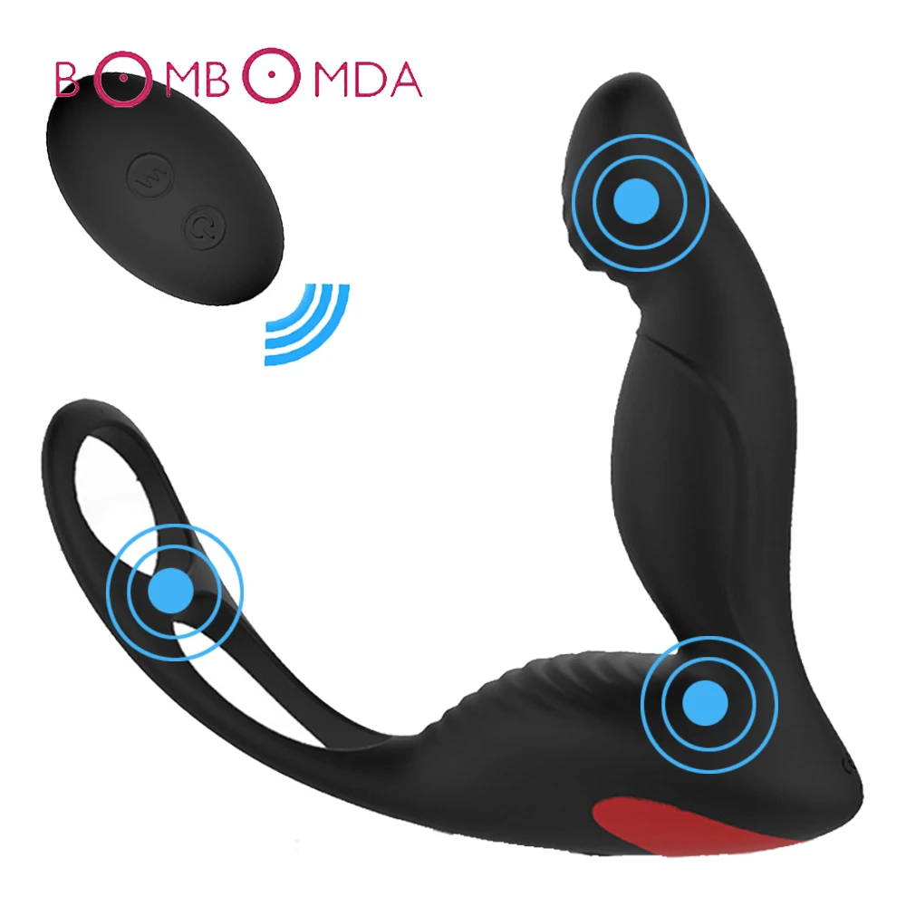 Anālais Plug Vibrācijas Vibrators Ar Prostatas Massager Vīriešiem Seksa Rotaļlietu Butt Plug G Spot Stimulators Ar Gredzenu Kavēšanās Ejakulācijas