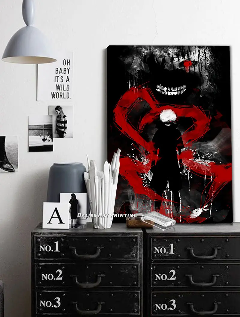 Audekls Anime Vampīrs Bildes Mājas Apdare Gleznas Plakāts HD Izdrukas Sienas Mākslas Moduļu Dzīvojamā Istaba Rāmjiem