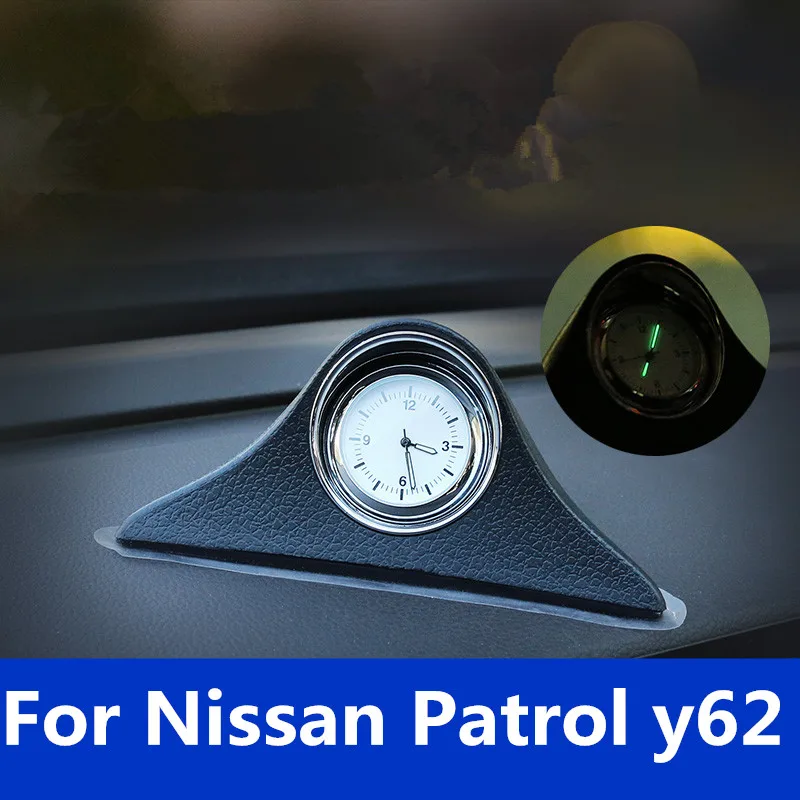 Auto noctilucous pulkstenis laikā kontroles paneļa Auto Pulkstenis Stilīgs Interjera dekorēšana Auto Piederumi Nissan Patrol y62