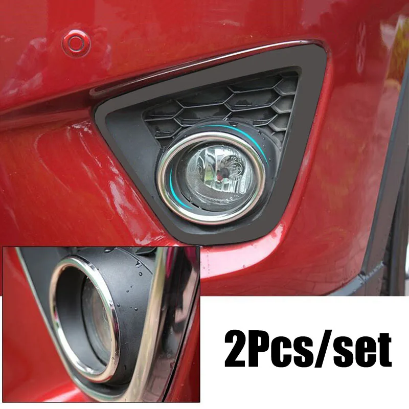 AX Hromēti Priekšējie Miglas lukturi, Lampas Vāciņš Melns, Foglight Bufera Gredzenu Ielikt Apdare Surround Par Mazda Cx-5 Cx5 KE 2012 2013