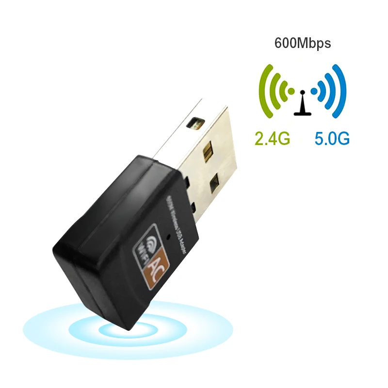 Bezvadu 600Mbps USB wifi Adapteri AC600 2.4 GHz 5GHz WiFi Antenu, DATORU, Mini Datoru Tīkla Kartes Uztvērējs Dual Band 802.11 b/n/g/ac