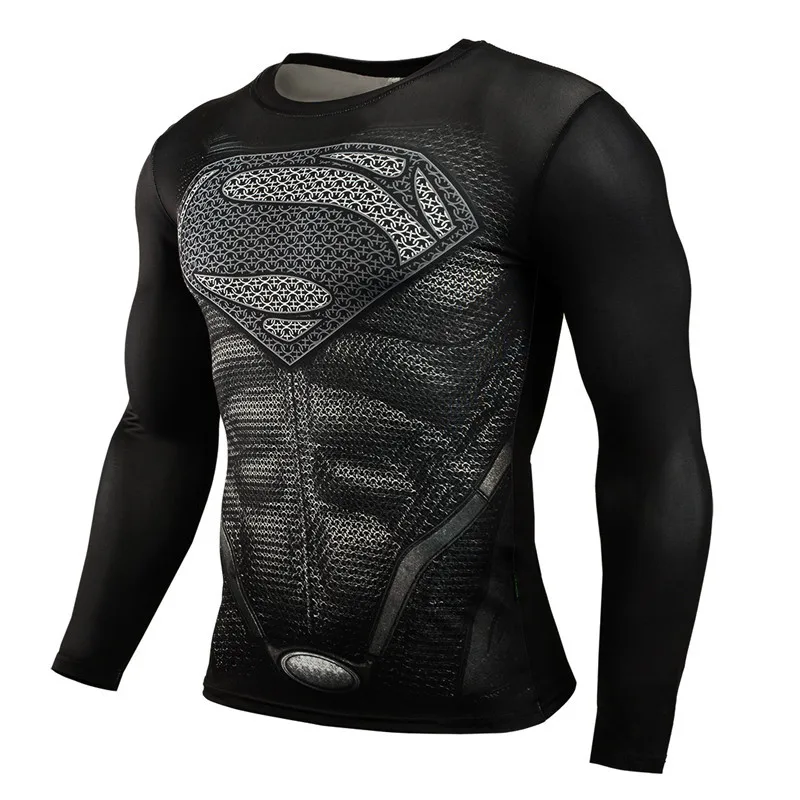 Black Panther 3D Kompresijas T Krekls Vīriešu Skriešanas Krekls Vīriešiem Sports garām Piedurknēm Sporta Apģērba Piemērotību Top Ātri Sausas Rashgard Vīrietis